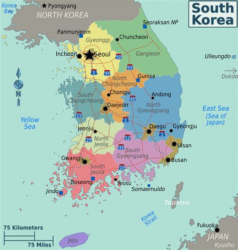 korea cities|map of south korea.
